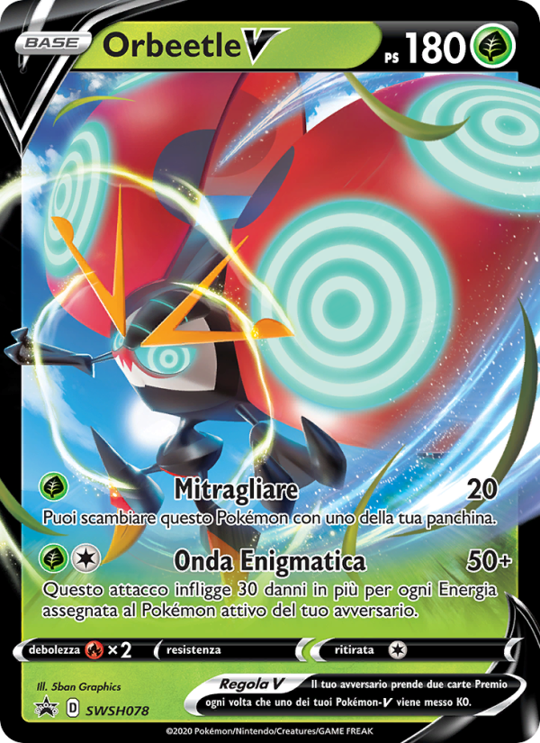Orbeetle V SWSH078 — Sword & Shield Promos (Italian Pokémon TCG card)