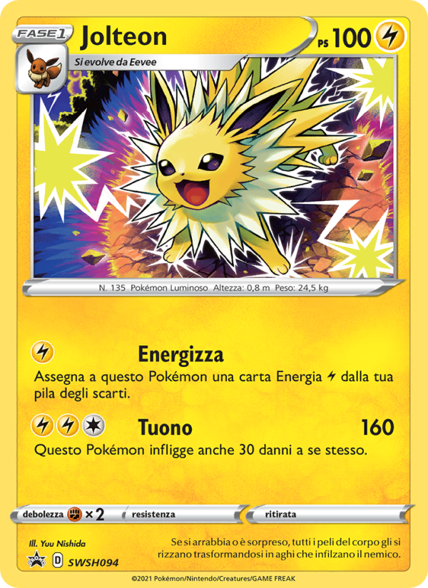 Jolteon SWSH094 — Sword & Shield Promos (Italian Pokémon TCG card)