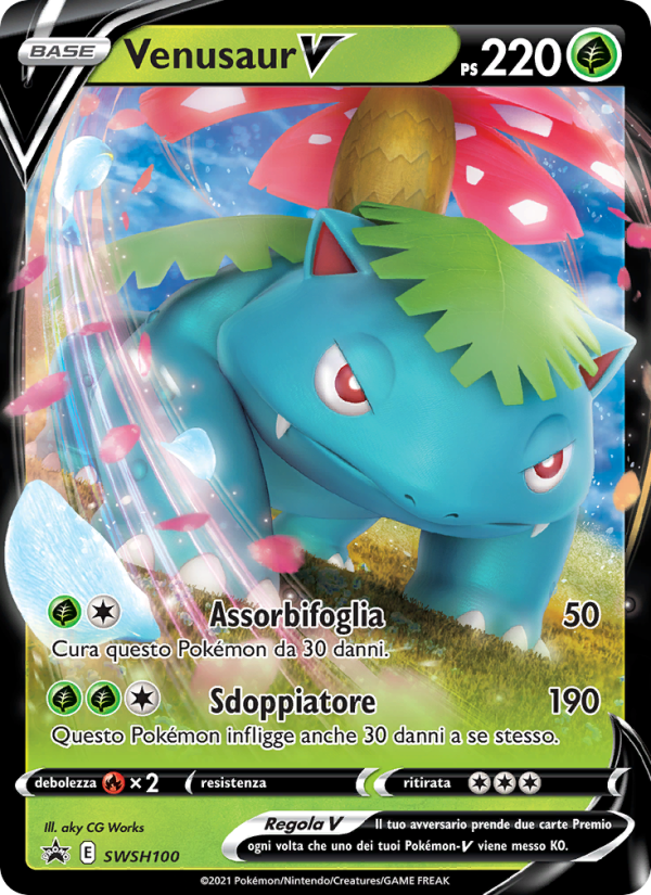 Venusaur V SWSH100 — Sword & Shield Promos (Italian Pokémon TCG card)