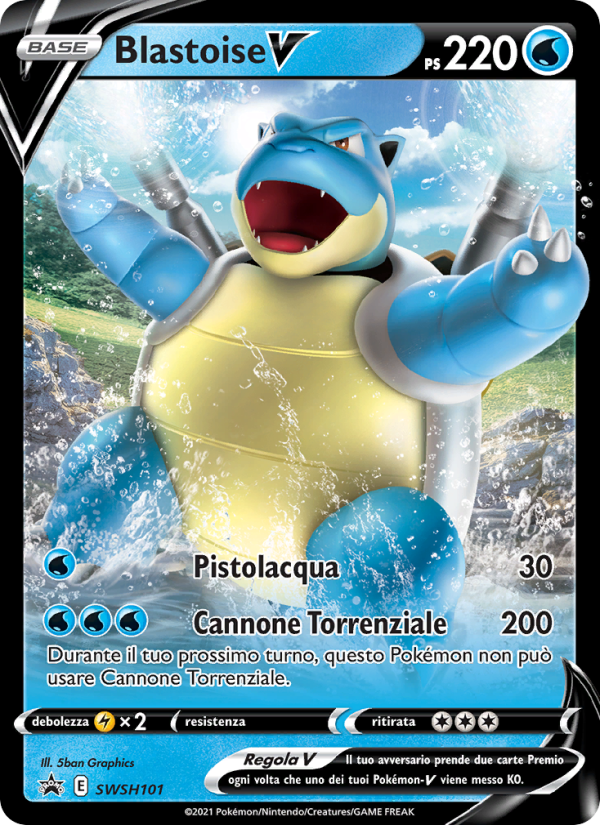 Blastoise V SWSH101 — Sword & Shield Promos (Italian Pokémon TCG card)