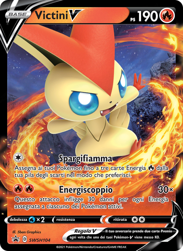 Victini V SWSH104 — Sword & Shield Promos (Italian Pokémon TCG card)