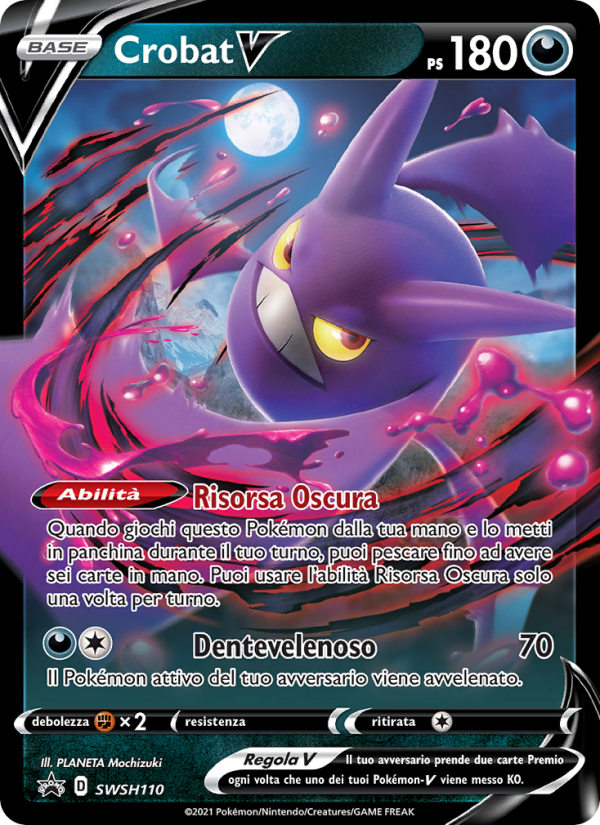 Crobat V SWSH110 — Sword & Shield Promos (Italian Pokémon TCG card)