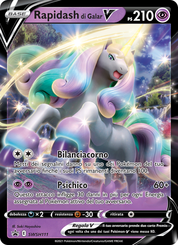 Rapidash di Galar V SWSH111 — Sword & Shield Promos (Italian Pokémon TCG card)