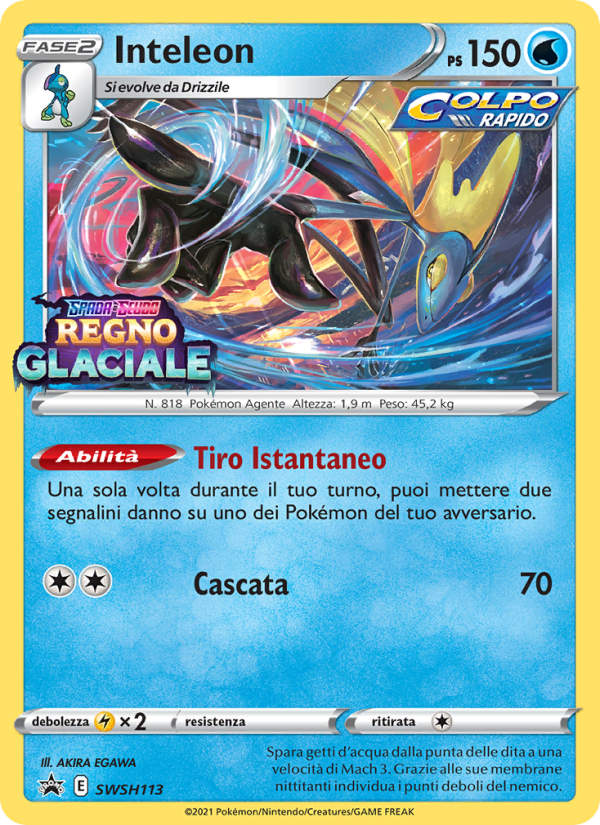 Inteleon SWSH113 — Sword & Shield Promos (Italian Pokémon TCG card)