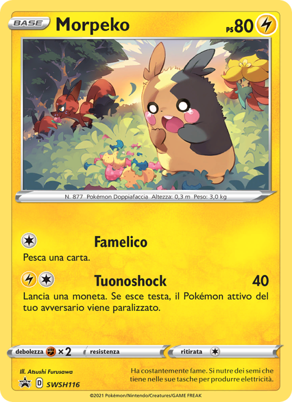 Morpeko SWSH116 — Sword & Shield Promos (Italian Pokémon TCG card)