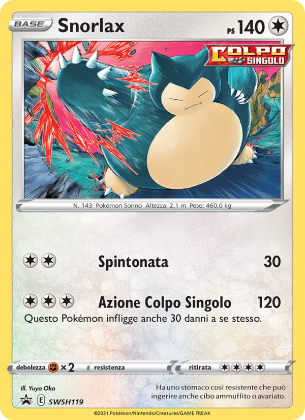 Snorlax SWSH119 — Sword & Shield Promos (Italian Pokémon TCG card)