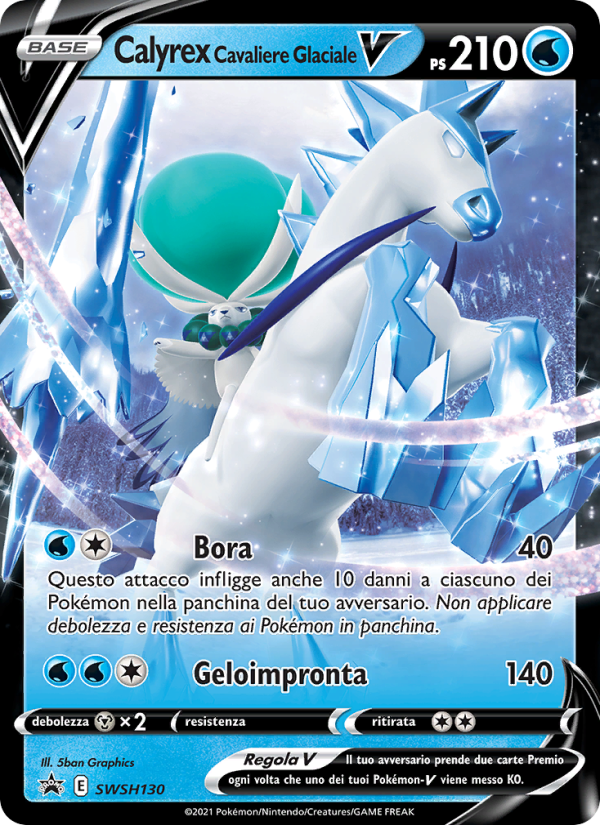 Calyrex Cavaliere Glaciale V SWSH130 — Sword & Shield Promos (Italian Pokémon TCG card)