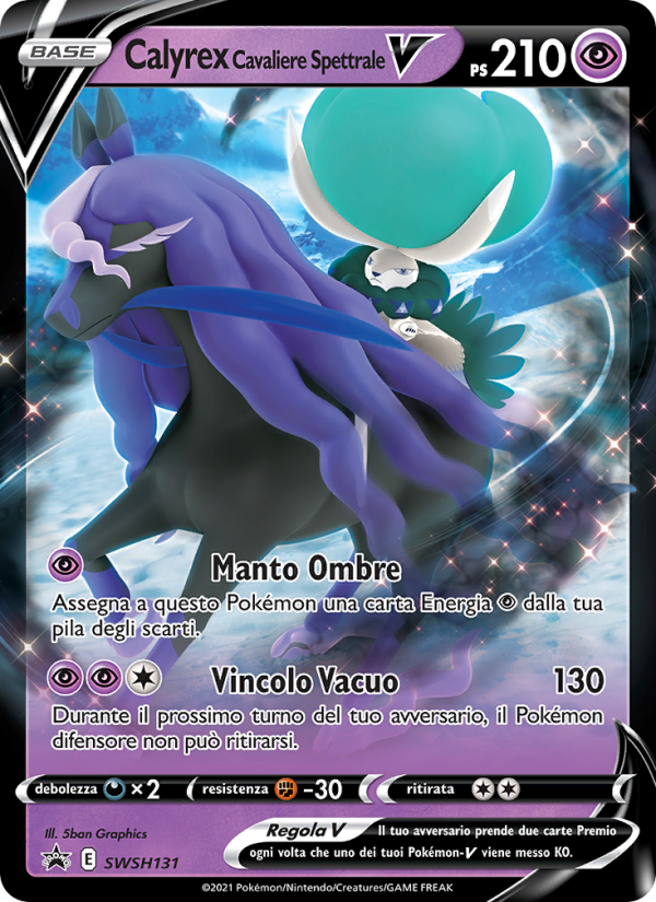 Calyrex Cavaliere Spettrale V SWSH131 — Sword & Shield Promos (Italian Pokémon TCG card)