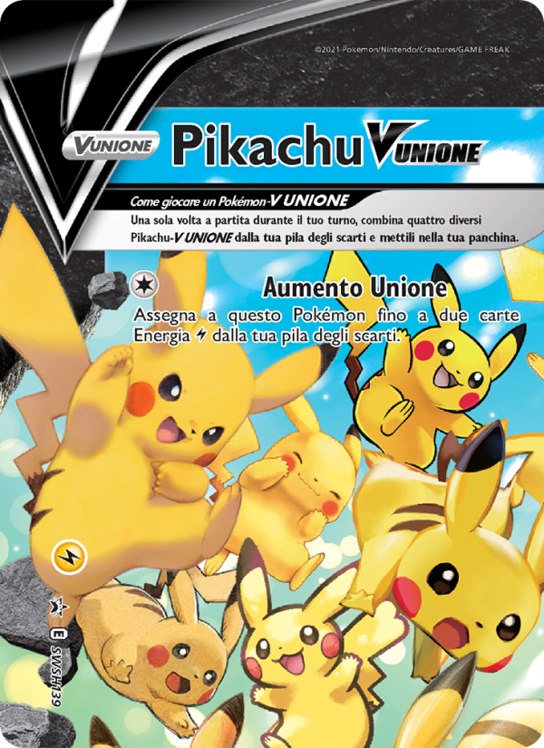 Pikachu V UNIONE SWSH139 — Sword & Shield Promos (Italian Pokémon TCG card)