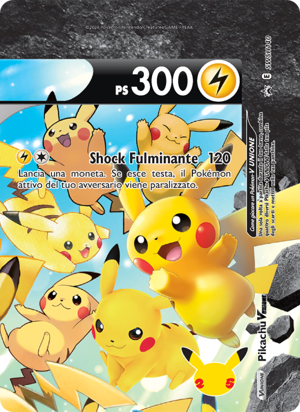 Pikachu V UNIONE SWSH140 — Sword & Shield Promos (Italian Pokémon TCG card)