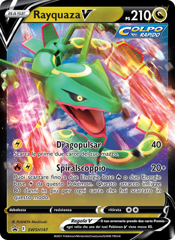 Rayquaza V SWSH147 — Sword & Shield Promos (Italian Pokémon TCG card)