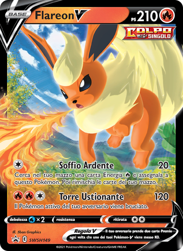 Flareon V SWSH149 — Sword & Shield Promos (Italian Pokémon TCG card)