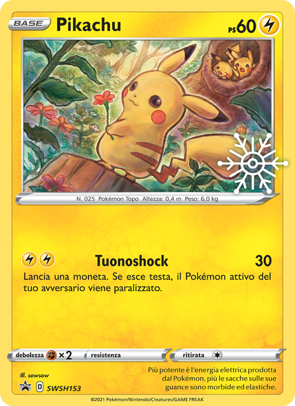 Pikachu SWSH153 — Sword & Shield Promos (Italian Pokémon TCG card)