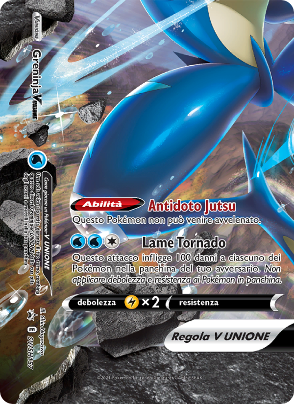 Greninja V UNIONE SWSH157 — Sword & Shield Promos (Italian Pokémon TCG card)