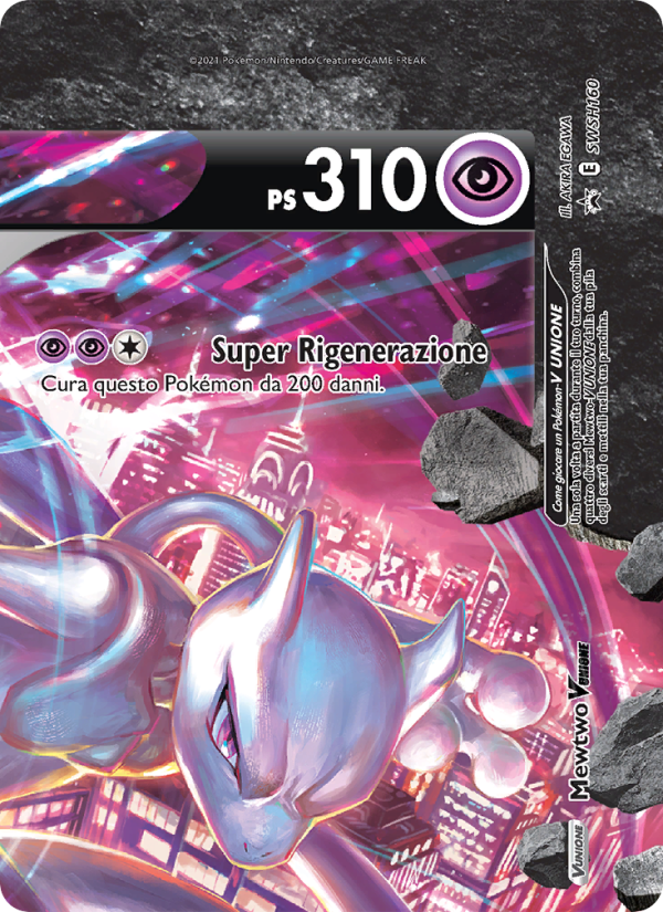 Mewtwo V UNIONE SWSH160 — Sword & Shield Promos (Italian Pokémon TCG card)