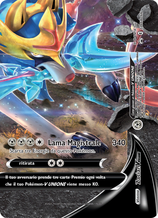 Zacian V UNIONE SWSH166 — Sword & Shield Promos (Italian Pokémon TCG card)
