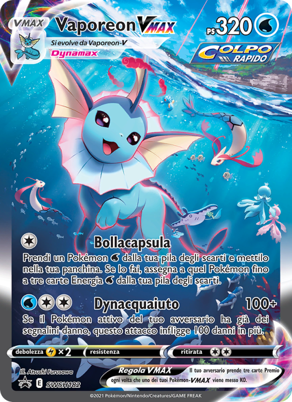 Vaporeon VMAX SWSH182 — Sword & Shield Promos (Italian Pokémon TCG card)