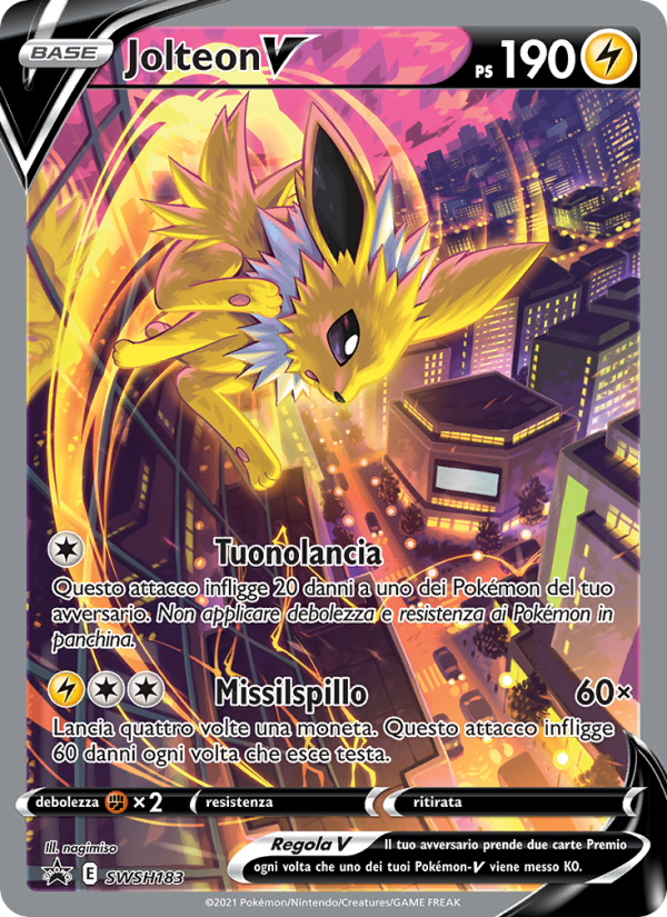 Jolteon V SWSH183 — Sword & Shield Promos (Italian Pokémon TCG card)