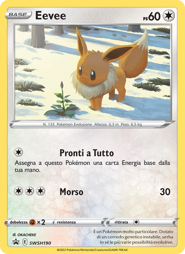Eevee SWSH190 — Sword & Shield Promos (Italian Pokémon TCG card)