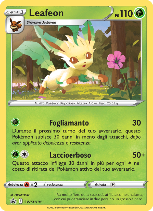 Leafeon SWSH191 — Sword & Shield Promos (Italian Pokémon TCG card)
