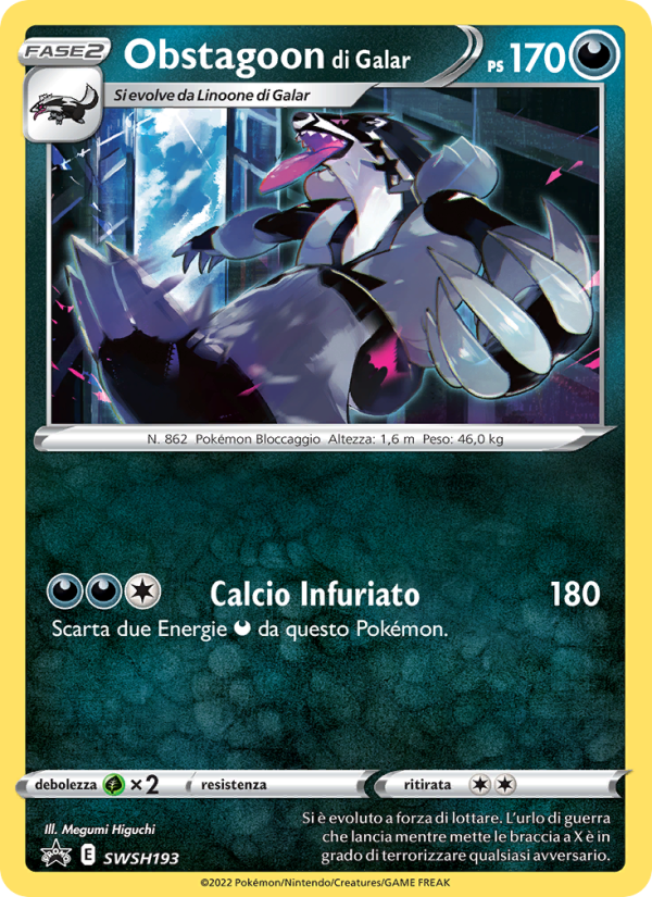 Obstagoon di Galar SWSH193 — Sword & Shield Promos (Italian Pokémon TCG card)