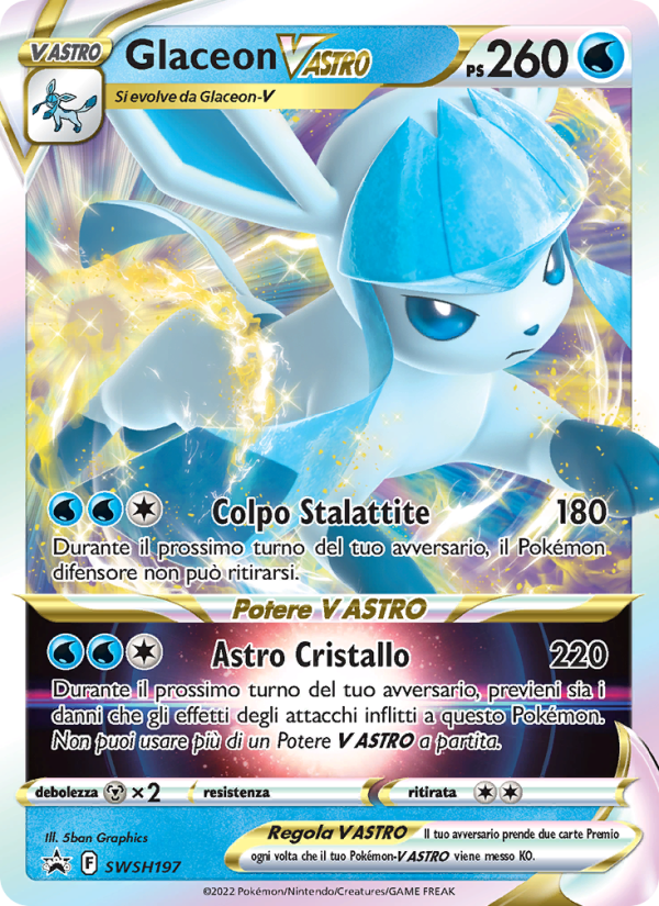 Glaceon V ASTRO SWSH197 — Sword & Shield Promos (Italian Pokémon TCG card)