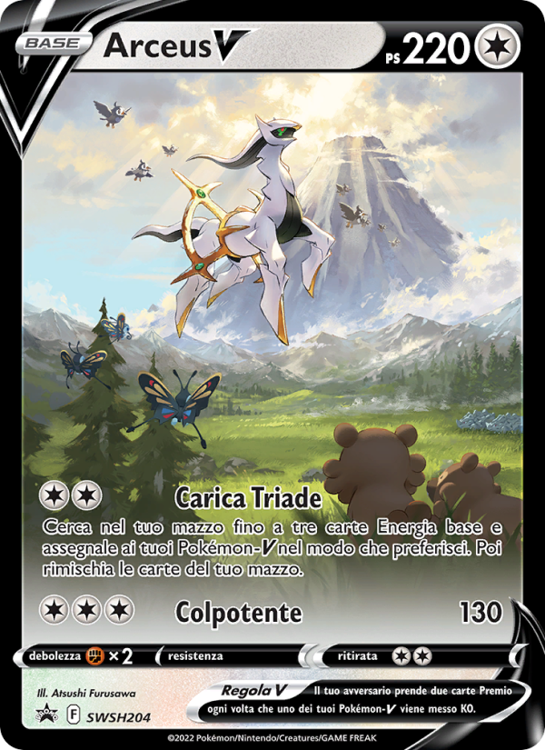 Arceus V SWSH204 — Sword & Shield Promos (Italian Pokémon TCG card)