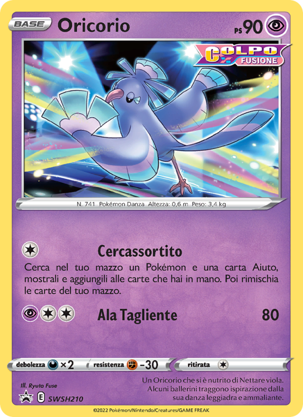 Oricorio SWSH210 — Sword & Shield Promos (Italian Pokémon TCG card)