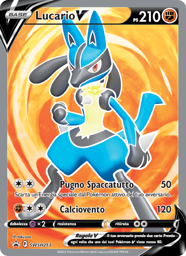Lucario V SWSH213 — Sword & Shield Promos (Italian Pokémon TCG card)