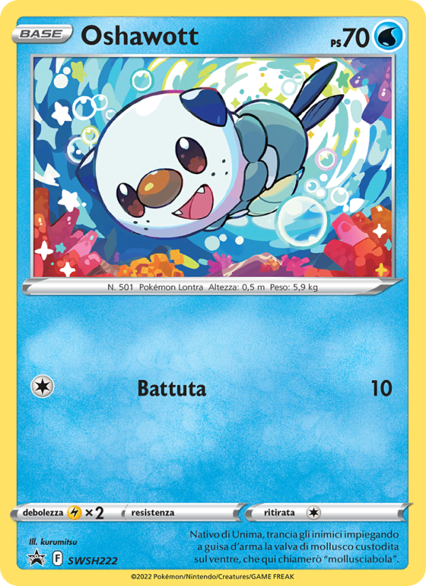 Oshawott SWSH222 — Sword & Shield Promos (Italian Pokémon TCG card)