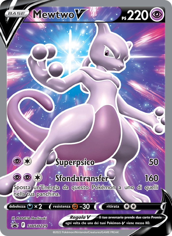 Mewtwo V SWSH229 — Sword & Shield Promos (Italian Pokémon TCG card)