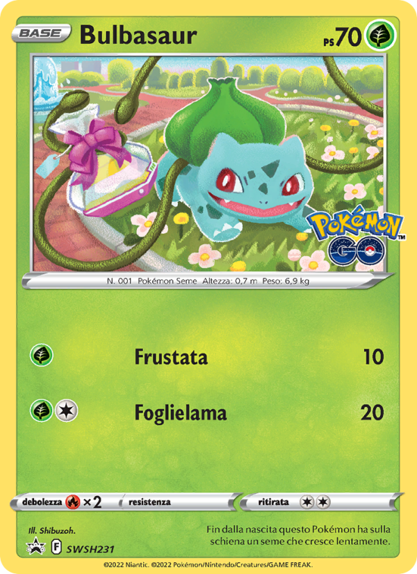 Bulbasaur SWSH231 — Sword & Shield Promos (Italian Pokémon TCG card)