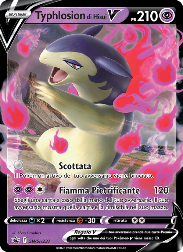 Typhlosion di Hisui V SWSH237 — Sword & Shield Promos (Italian Pokémon TCG card)
