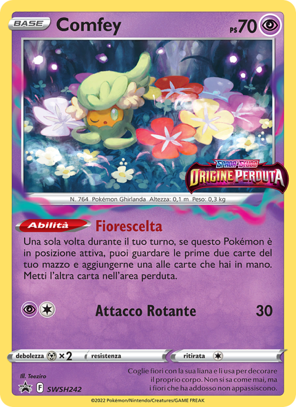 Comfey SWSH242 — Sword & Shield Promos (Italian Pokémon TCG card)