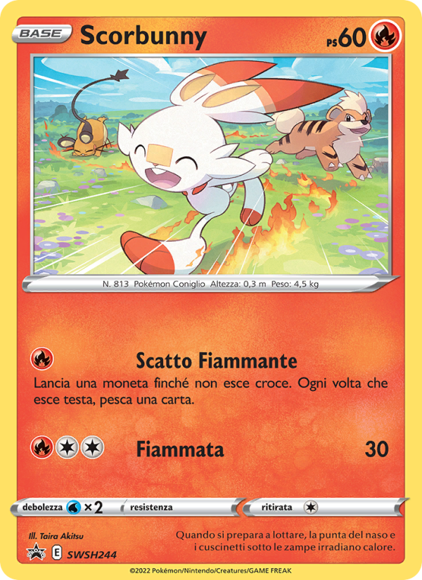 Scorbunny SWSH244 — Sword & Shield Promos (Italian Pokémon TCG card)