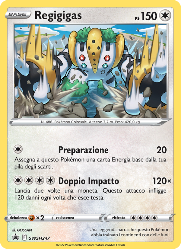 Regigigas SWSH247 — Sword & Shield Promos (Italian Pokémon TCG card)