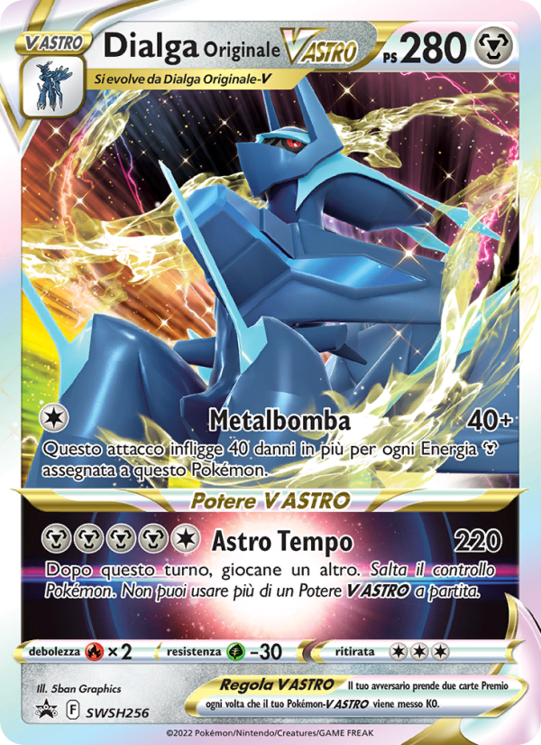 Dialga Originale V ASTRO SWSH256 — Sword & Shield Promos (Italian Pokémon TCG card)