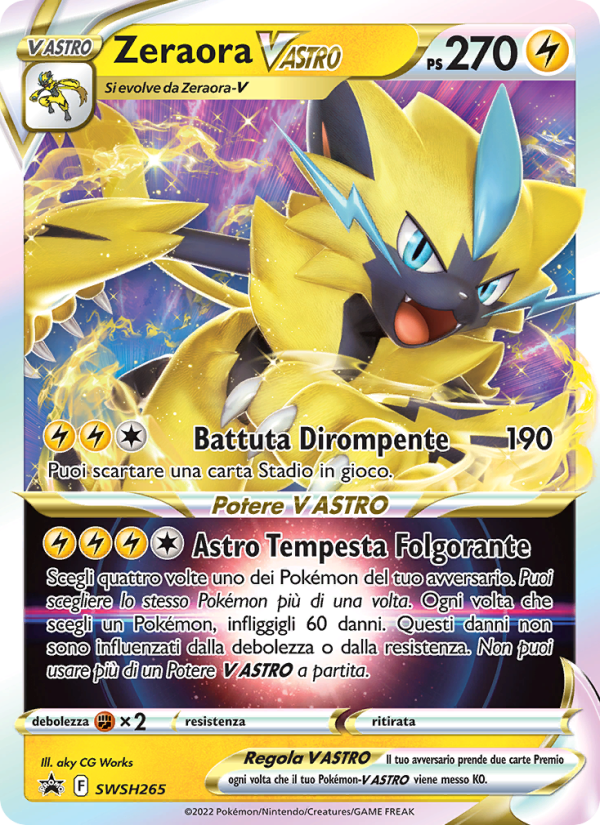 Zeraora V ASTRO SWSH265 — Sword & Shield Promos (Italian Pokémon TCG card)