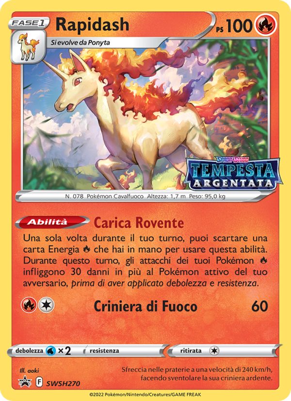 Rapidash SWSH270 — Sword & Shield Promos (Italian Pokémon TCG card)
