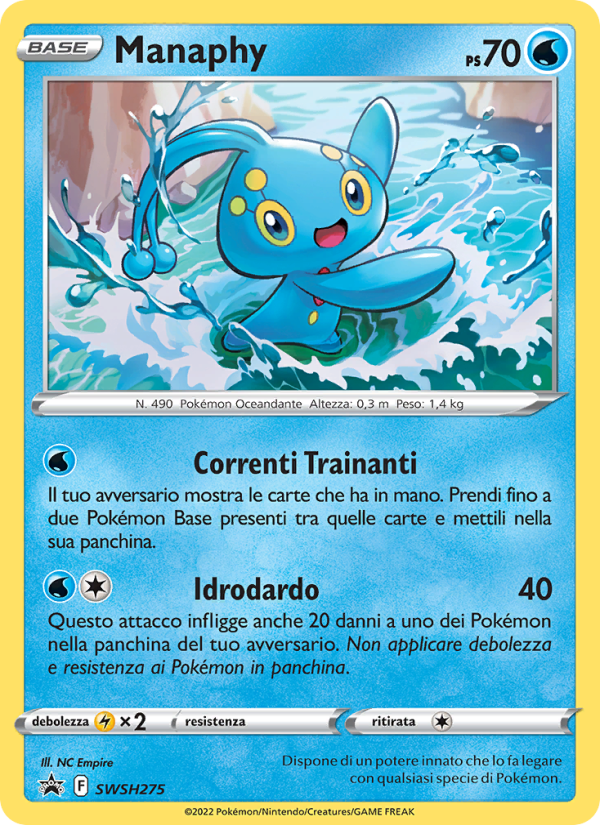 Manaphy SWSH275 — Sword & Shield Promos (Italian Pokémon TCG card)