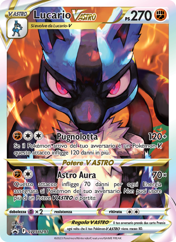 Lucario V ASTRO SWSH291 — Sword & Shield Promos (Italian Pokémon TCG card)