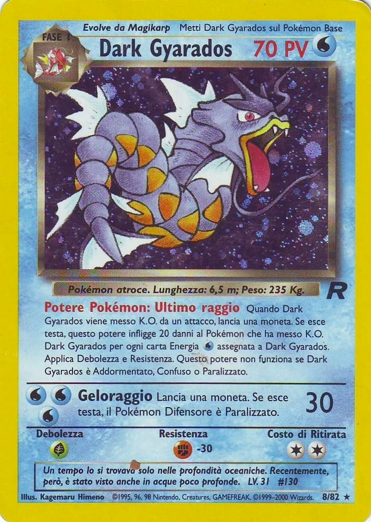 Dark Gyarados 008 — Team Rocket (Italian Pokémon TCG card)