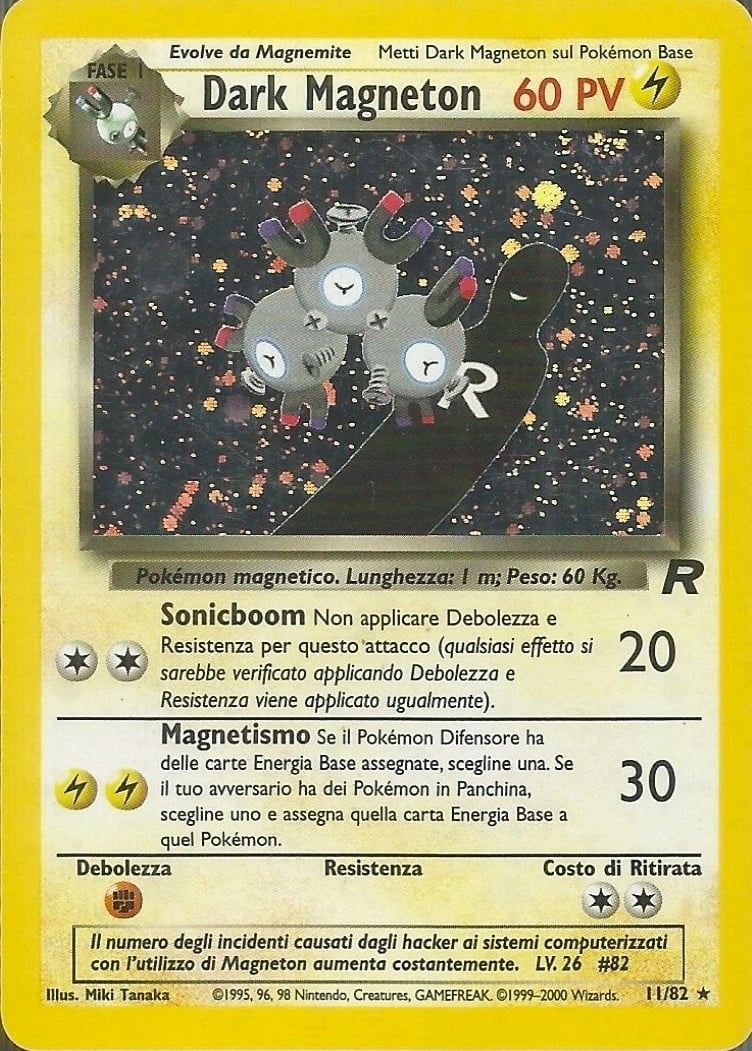 Dark Magneton 011 — Team Rocket (Italian Pokémon TCG card)