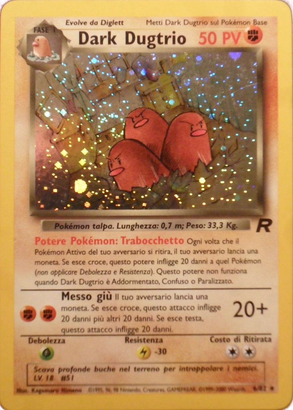 Dark Dugtrio 023 — Team Rocket (Italian Pokémon TCG card)