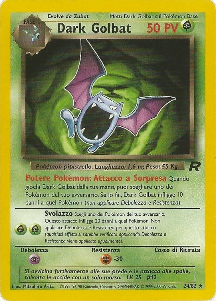 Dark Golbat 024 — Team Rocket (Italian Pokémon TCG card)