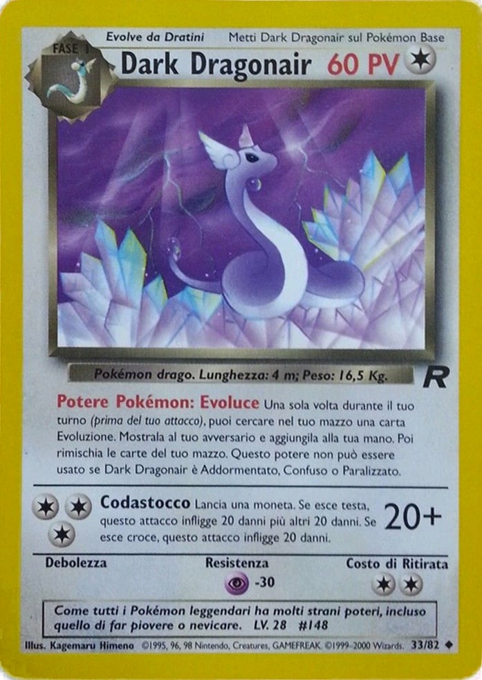 Dark Dragonair 033 — Team Rocket (Italian Pokémon TCG card)