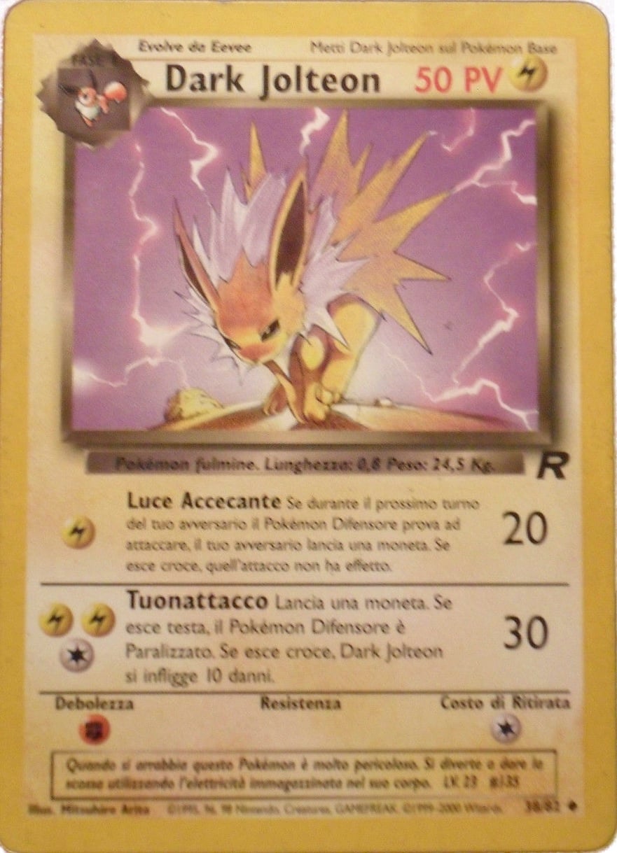 Dark Jolteon 038 — Team Rocket (Italian Pokémon TCG card)
