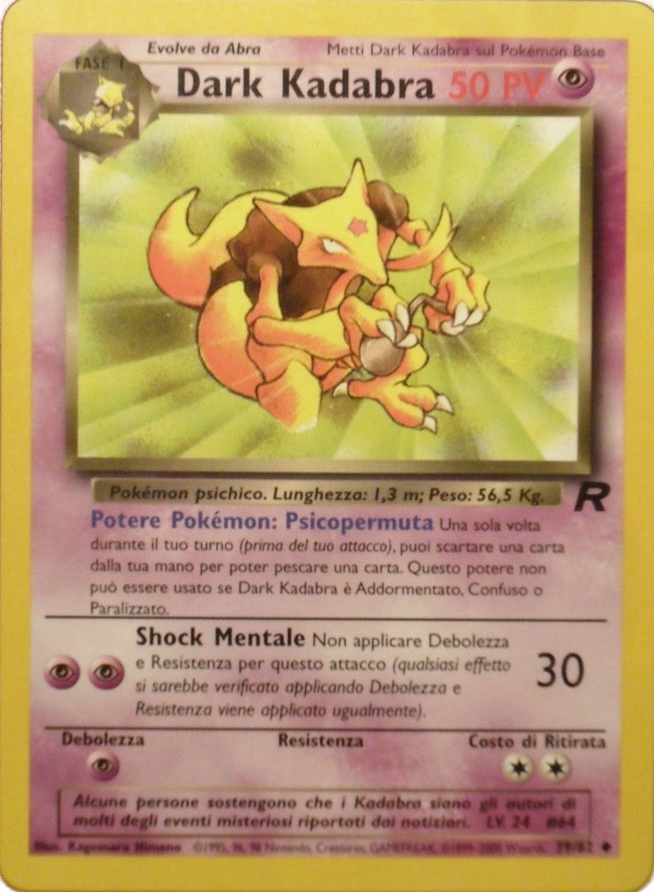 Dark Kadabra 039 — Team Rocket (Italian Pokémon TCG card)