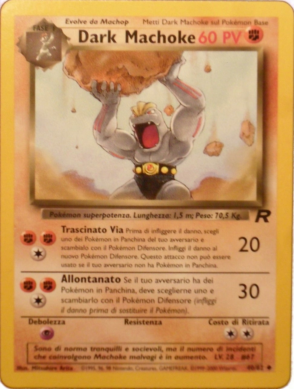 Dark Machoke 040 — Team Rocket (Italian Pokémon TCG card)