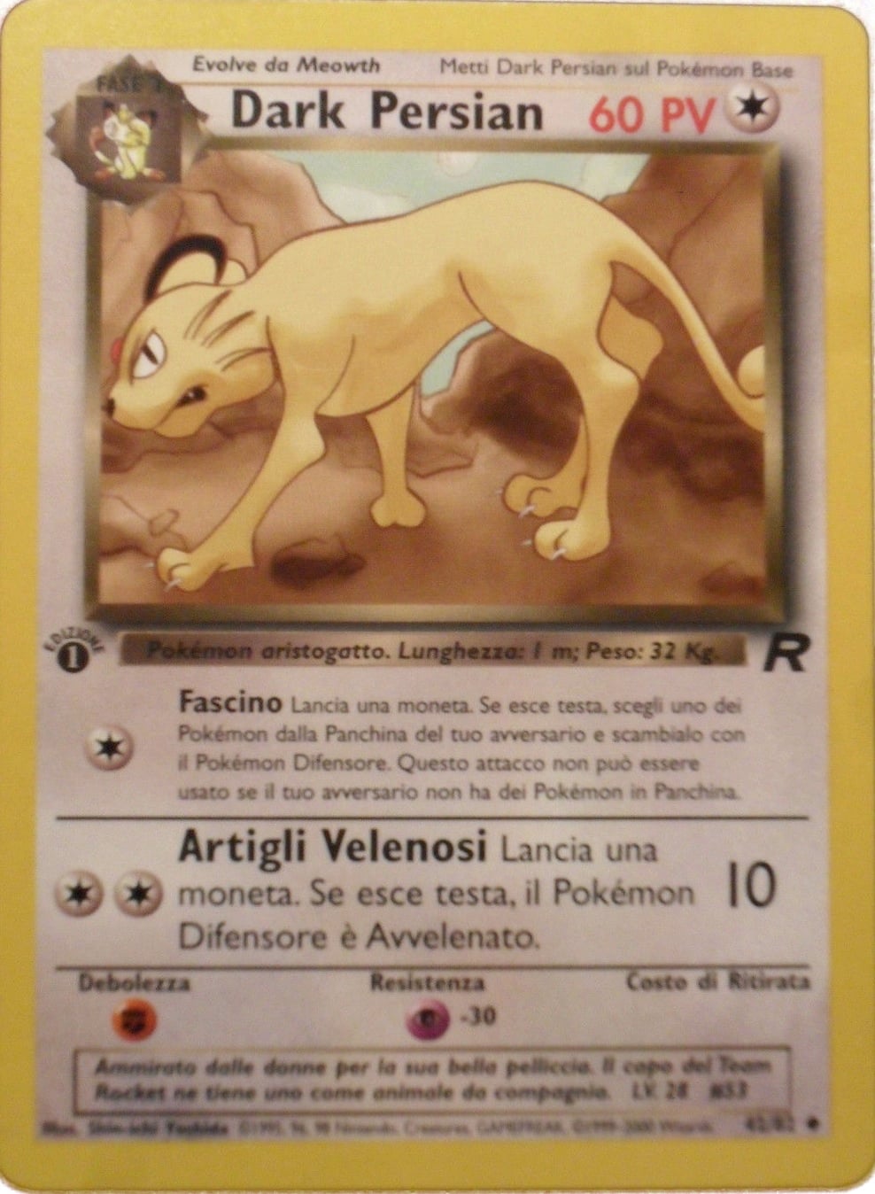 Dark Persian 042 — Team Rocket (Italian Pokémon TCG card)